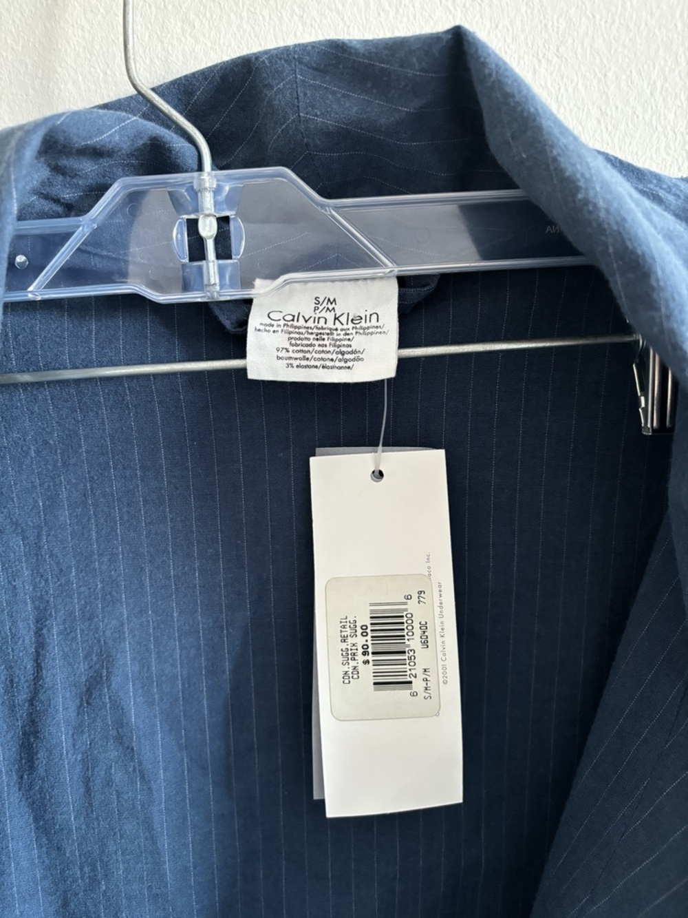 Calvin Klein blue robe S
